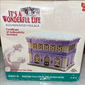 Enesco It's a Wonderful Life Bedford Falls Trust and Savings Bank